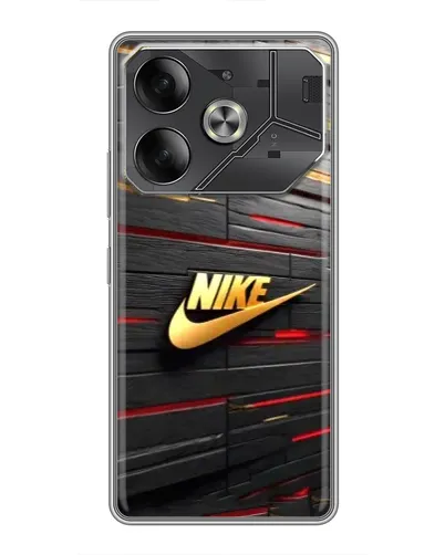 Чохол для TECNO Pova 6 з картинкою «Золотий Nike на металі» Чохол для TECNO Pova 6 з картинкою «Золотий Nike на металі»