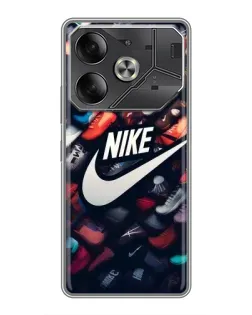 Чохол для TECNO Pova 6 з картинкою «Колекція кросівок Nike»