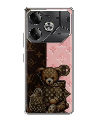 Чохол для TECNO Pova 6 з картинкою «Ведмедик у стилі LV» Чохол для TECNO Pova 6 з картинкою «Ведмедик у стилі LV»