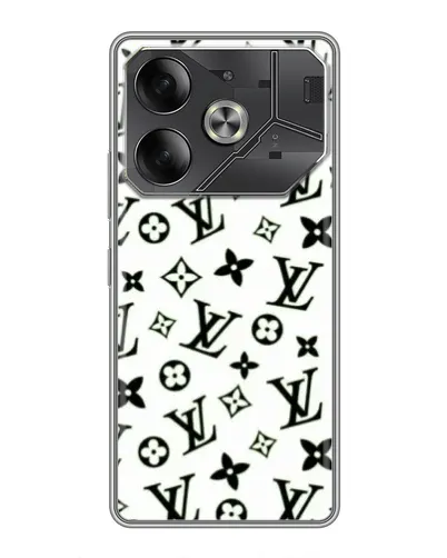 Чохол для TECNO Pova 6 з картинкою «Монохромний хаос LV» Чохол для TECNO Pova 6 з картинкою «Монохромний хаос LV»