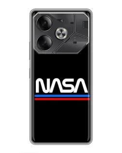 Чохол для TECNO Pova 6 з картинкою «NASA — класика Red Blue» Чохол для TECNO Pova 6 з картинкою «NASA — класика Red Blue»