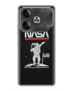 Чохол для TECNO Pova 6 з картинкою «NASA — крокуємо по Місяцю» Чохол для TECNO Pova 6 з картинкою «NASA — крокуємо по Місяцю»