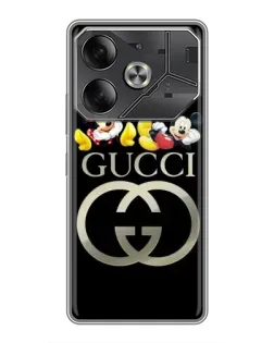Чохол для TECNO Pova 6 з картинкою «Gucci — герої Disney»