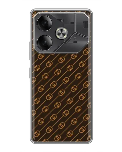 Чохол для TECNO Pova 6 з картинкою «Gucci — золоті діагоналі» Чохол для TECNO Pova 6 з картинкою «Gucci — золоті діагоналі»