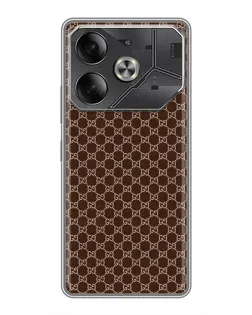 Чехол для TECNO Pova 6 с картинкой «Gucci — шоколадная сетка»