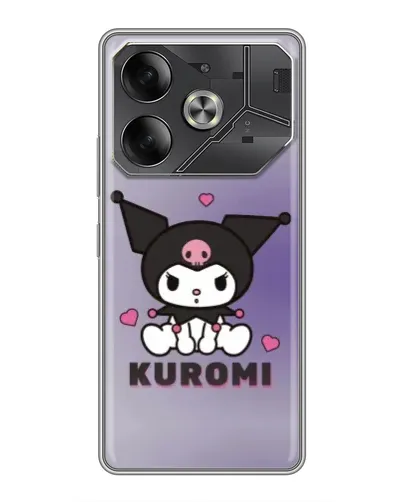 Чохол для TECNO Pova 6 з картинкою «Kuromi — фіолетовий арт»