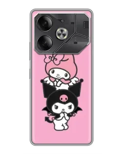 Чохол для TECNO Pova 6 з картинкою «Тріо My Melody та Kuromi» Чохол для TECNO Pova 6 з картинкою «Тріо My Melody та Kuromi»