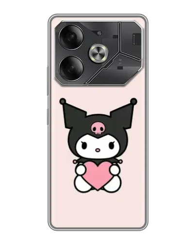 Чохол для TECNO Pova 6 з картинкою «Kuromi та серце»