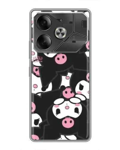 Чохол для TECNO Pova 6 з картинкою «Kuromi з сердечком»
