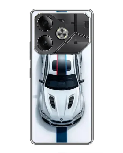 Чехол для TECNO Pova 6 с картинкой «Вид сверху — BMW M»