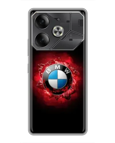 Чехол для TECNO Pova 6 с картинкой «Логотип BMW — вспышка»