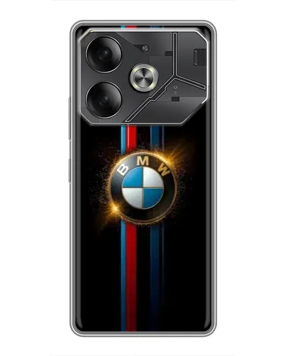 Чехол для TECNO Pova 6 с картинкой «BMW M-Power неон»