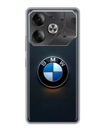 Чехол для TECNO Pova 6 с картинкой «Логотип BMW — минимализм»