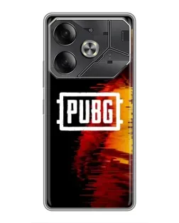 Чехол для TECNO Pova 6 с картинкой «Яркий логотип PUBG»