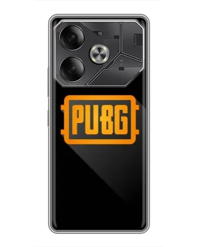 Чохол для TECNO Pova 6 з картинкою «PUBG — рамка лого»