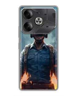 Чохол для TECNO Pova 6 з картинкою «PUBG — реалістичний герой»
