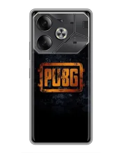 Чохол для TECNO Pova 6 з картинкою «PUBG — золотий логотип»