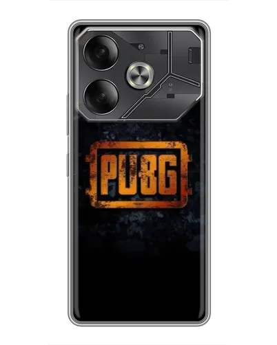 Чохол для TECNO Pova 6 з картинкою «PUBG — золотий логотип»