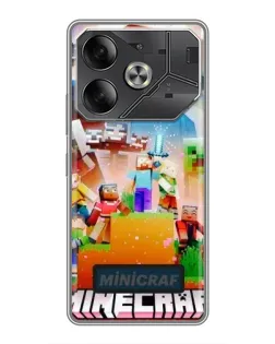 Чохол для TECNO Pova 6 з картинкою «Minecraft герої гри» Чохол для TECNO Pova 6 з картинкою «Minecraft герої гри»