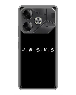 Чехол для TECNO Pova 6 с картинкой «Точки веры J.E.S.U.S.»