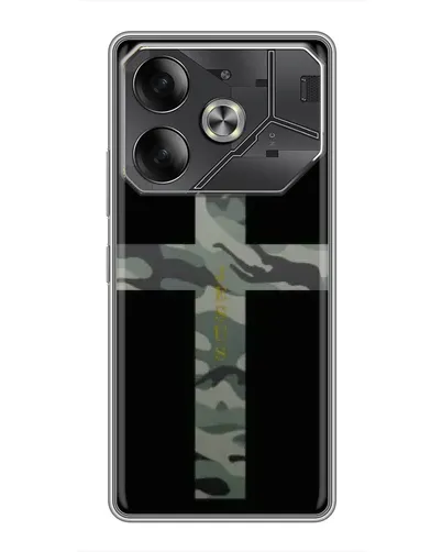 Чехол для TECNO Pova 6 с картинкой «Милитари Крест»