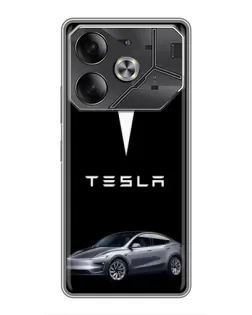 Чохол для TECNO Pova 6 з картинкою «Tesla Model Y»