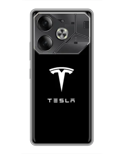 Чохол для TECNO Pova 6 з картинкою «Tesla White Logo» Чохол для TECNO Pova 6 з картинкою «Tesla White Logo»