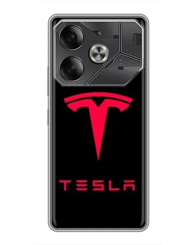 Чохол для TECNO Pova 6 з картинкою «Tesla Red Logo» Чохол для TECNO Pova 6 з картинкою «Tesla Red Logo»