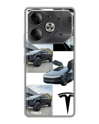 Чохол для TECNO Pova 6 з картинкою «Колаж Cybertruck Tesla» Чохол для TECNO Pova 6 з картинкою «Колаж Cybertruck Tesla»