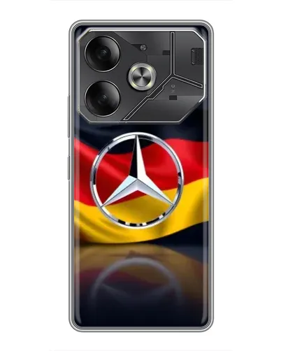 Чохол для TECNO Pova 6 з картинкою «Mercedes — прапор Німеччини»