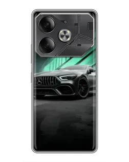 Чохол для TECNO Pova 6 з картинкою «Темний Mercedes AMG»