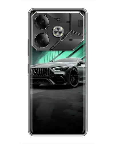 Чохол для TECNO Pova 6 з картинкою «Темний Mercedes AMG»