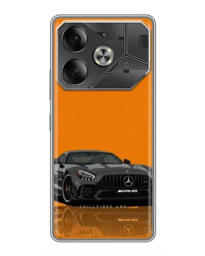 Чохол для TECNO Pova 6 з картинкою «Помаранчевий Mercedes AMG»