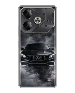 Чохол для TECNO Pova 6 з картинкою «Mercedes у диму»