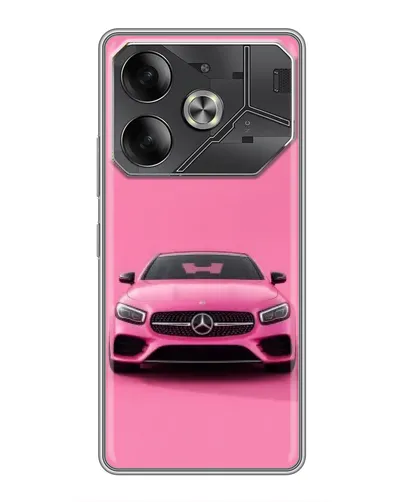 Чохол для TECNO Pova 6 з картинкою «Рожевий Mercedes AMG»