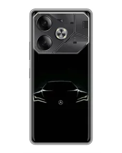 Чохол для TECNO Pova 6 з картинкою «Mercedes — силует авто»