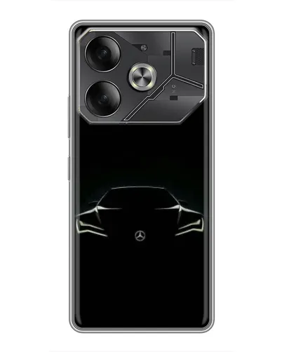 Чохол для TECNO Pova 6 з картинкою «Mercedes — силует авто» Чохол для TECNO Pova 6 з картинкою «Mercedes — силует авто»