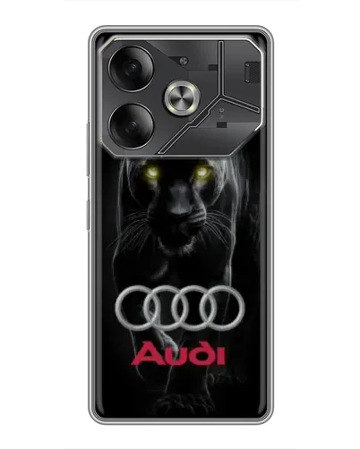 Чохол для TECNO Pova 6 з картинкою «Пантера та Audi»