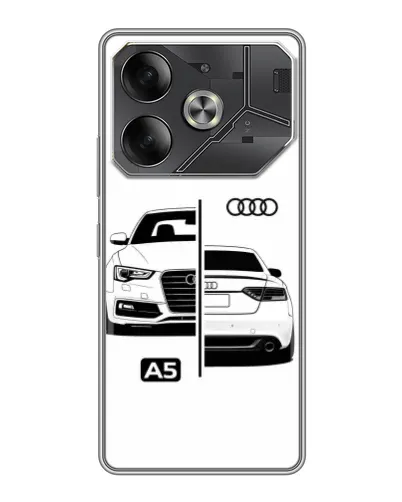 Чохол для TECNO Pova 6 з картинкою «Audi — контрастний дизайн»