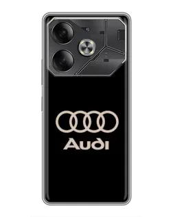 Чохол для TECNO Pova 6 з картинкою «Audi — золотий логотип»