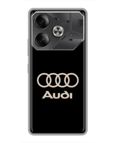 Чохол для TECNO Pova 6 з картинкою «Audi — золотий логотип»