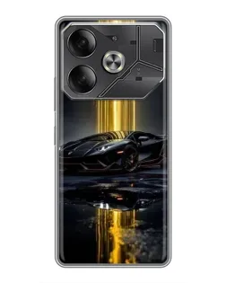 Чохол для TECNO Pova 6 з картинкою «Нічний Lamborghini драйв» Чохол для TECNO Pova 6 з картинкою «Нічний Lamborghini драйв»