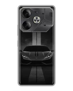 Чохол для TECNO Pova 6 з картинкою «Lamborghini симетрія доріг»
