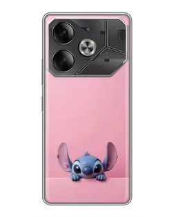 Чохол для TECNO Pova 6 з картинкою «Stitch визирає»