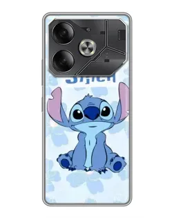 Чохол для TECNO Pova 6 з картинкою «Stitch серед квітів»