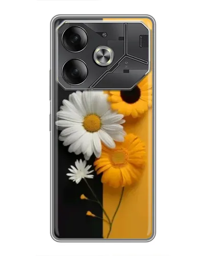 Чохол для TECNO Pova 6 з картинкою «Соняшник та ромашка» Чохол для TECNO Pova 6 з картинкою «Соняшник та ромашка»