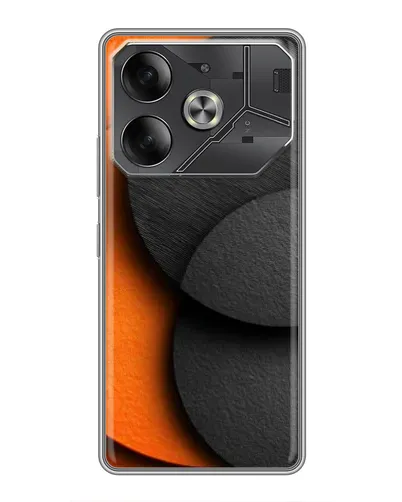 Чохол для TECNO Pova 6 з картинкою «Геометрія помаранчевих кіл»