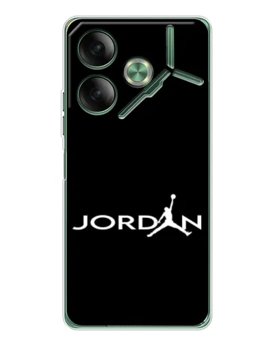 Чехол для TECNO Pova 7 5G с картинкой «Jordan White Logo» Чехол для TECNO Pova 7 5G с картинкой «Jordan White Logo»