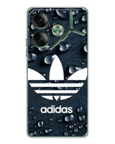 Чехол для TECNO Pova 7 5G с картинкой «Adidas Trefoil Blue»