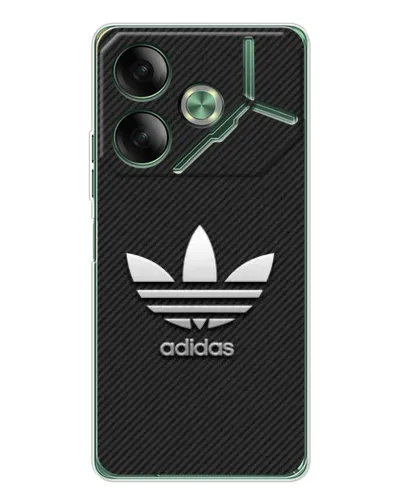Чехол для TECNO Pova 7 5G с картинкой «Adidas Карбоновая текстура»